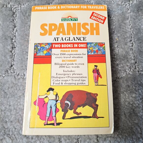 VINTAGE BARRON'S SPANISH AT A GLANCE BY HEYWOOD WALD C.1992 TRADE PAPERBACK - Picture 1 of 5
